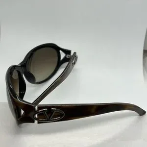 Valentino 5560/S SUACC Brown Sunglasses Tinted Shades Valentino V641S Brown Silver Studded Gradient Luxury Italy  main image 4